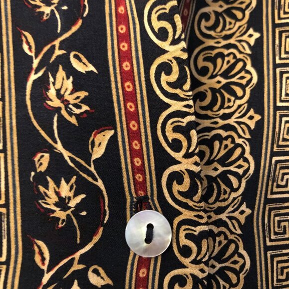 Elegant Liz Claiborne Button Down Silk Shirt: Size 10 - Picture 10 of 15